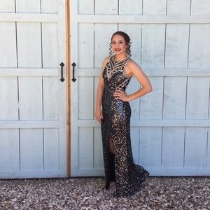 Silver prom dress